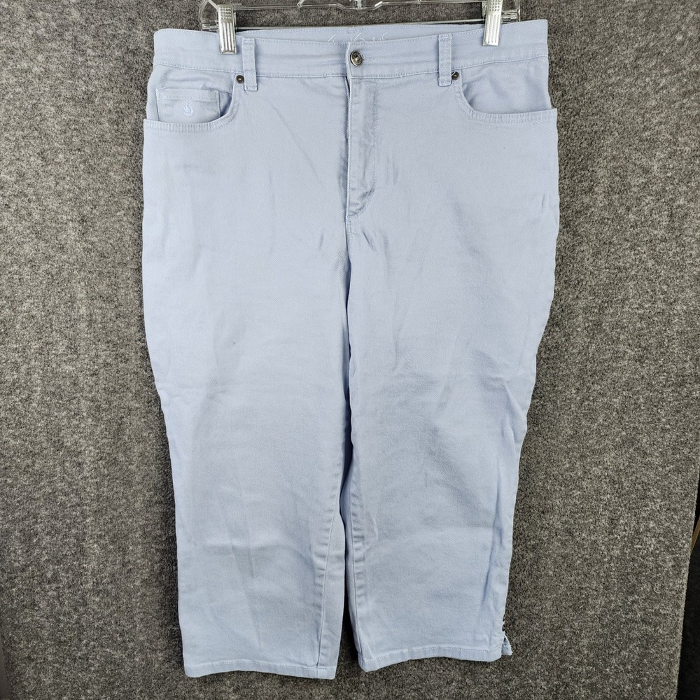 Gloria Vanderbilt Capri Women 14 Amanda Blue Slimming Effect DGVB4239-VBL EUC